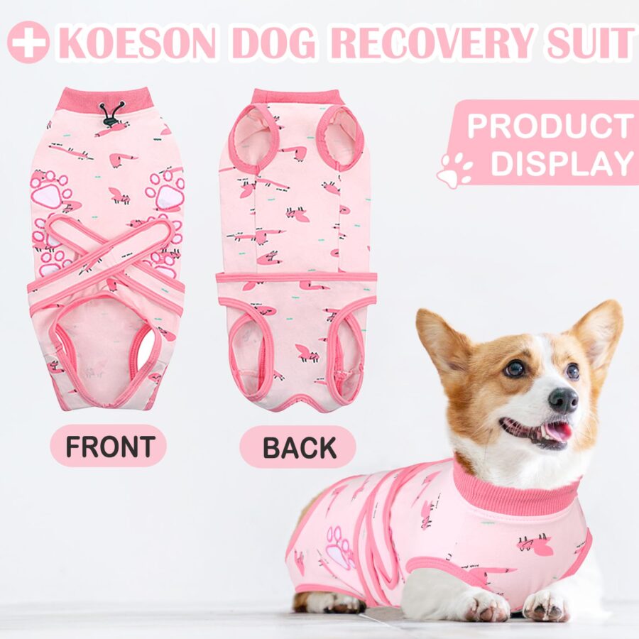 Hamiledyi Dog Recovery Suit - Anti-Licking Surgical Onesie Alternative To Cone Collar